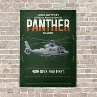 Thumbnail for Airbus Helicopters AS565 MBe Panther vertical canvas print - no frame - dark green background