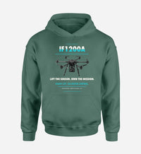 Thumbnail for Inspired Flight IF1200A design on green hoodie single side