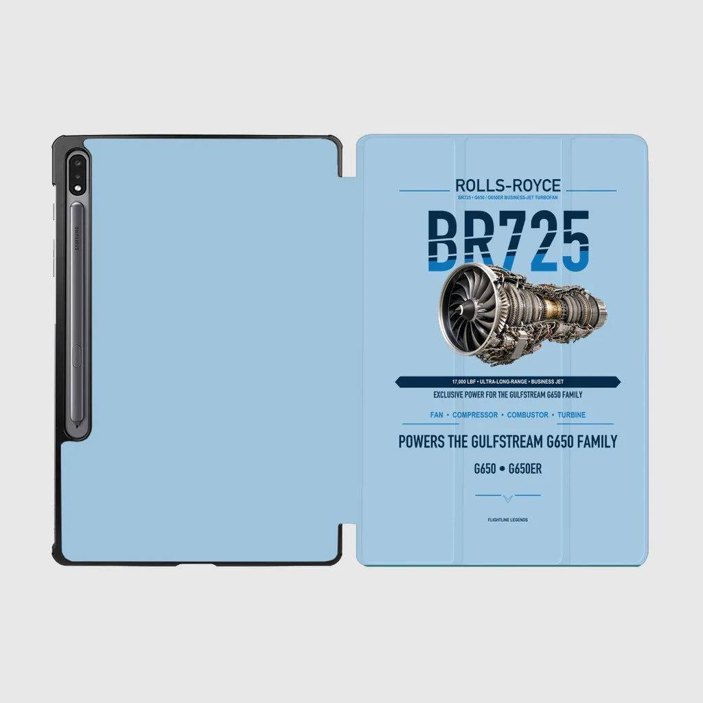 BR725 design on light blue samsung tablet tablet case
