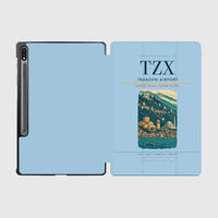 Thumbnail for Trabzon Airport (TZX) design on light blue samsung tablet tablet case