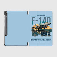 Thumbnail for F-14D Tomcat design on light blue samsung tablet tablet case