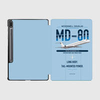 Thumbnail for McDonnell Douglas MD-80 design on light blue samsung tablet tablet case