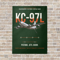 Thumbnail for KC-97L STRATOFREIGHTER vertical canvas print - no frame - dark green background