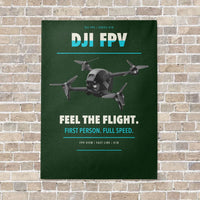 Thumbnail for DJI FPV vertical canvas print - no frame - dark green background