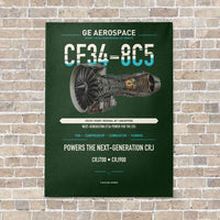 Thumbnail for CF34-8C5 vertical canvas print - no frame - dark green background