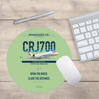 Thumbnail for Bombardier CRJ700 design on light green round mouse pad