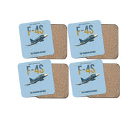 Thumbnail for F-4S Phantom II design on light blue 4 pieces set coaster
