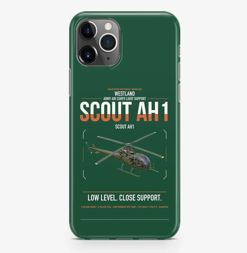 Westland Scout AH1 design on dark green magsafe iphone case, for iPhone Pro Max