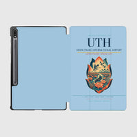 Thumbnail for Udon Thani International Airport (UTH) design on light blue samsung tablet tablet case