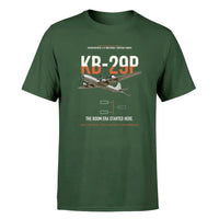 Thumbnail for KB-29P SUPERFORTRESS design on dark green double-side t-shirt, single-side print