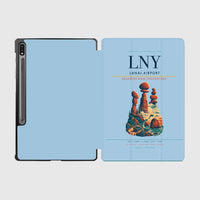Thumbnail for Lanai Airport (LNY) design on light blue samsung tablet tablet case