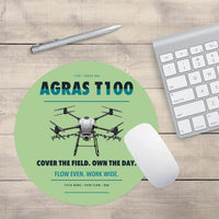 Thumbnail for DJI Agras T100 design on light green round mouse pad