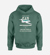 Thumbnail for Cessna Citation 560 - Citation V design on green double-side hoodie, single-side print