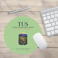 Thumbnail for Tucson International Airport (TUS) design on light green round mouse pad