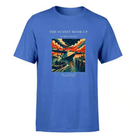 Thumbnail for VINTAGE G4277 - The Sunset Moor-Up - Premium T-Shirt design on blue premium t shirt