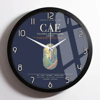 Thumbnail for Columbia Metropolitan Airport CAE Wall-Clock Framed - Navy Blue