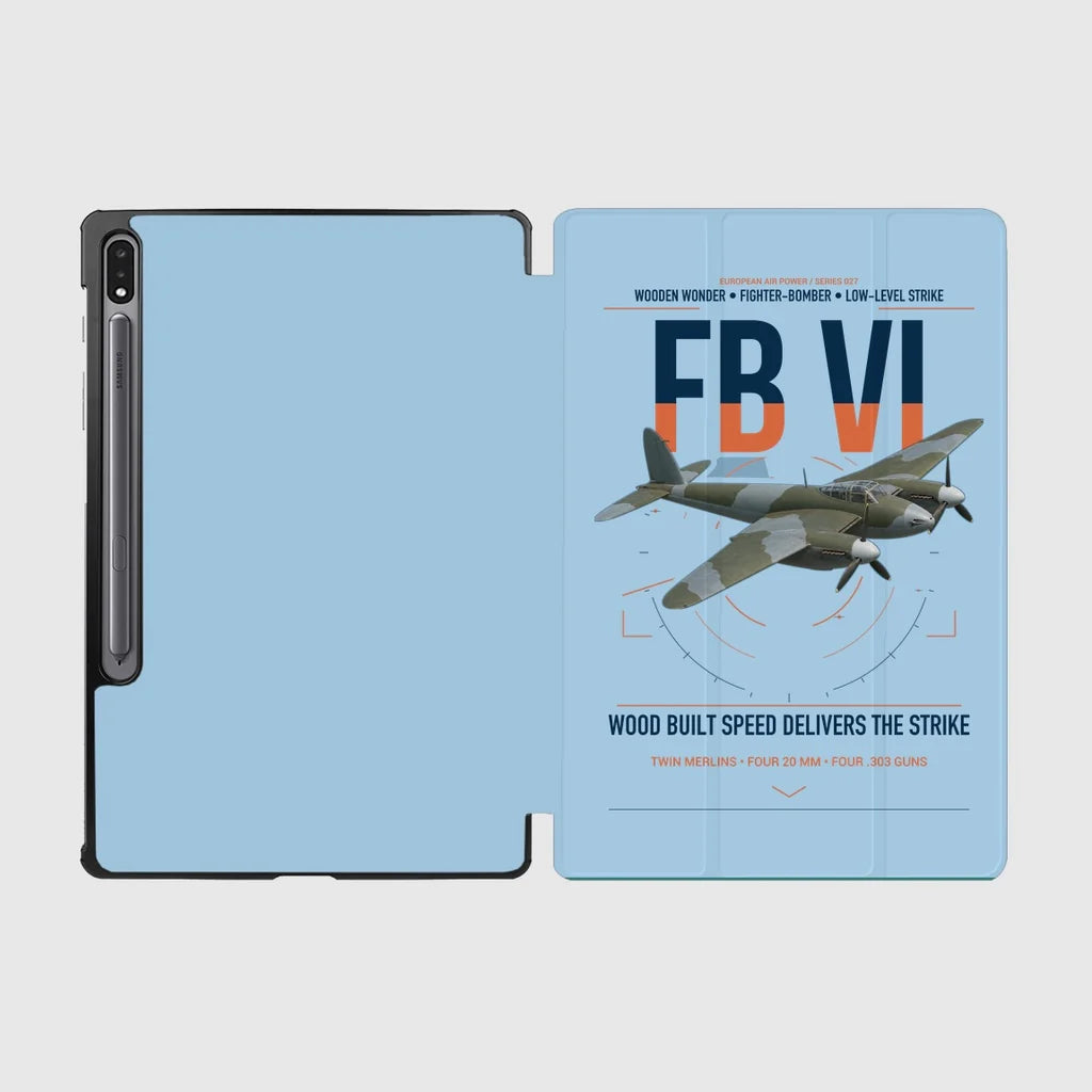 de Havilland Mosquito FB VI design on light blue samsung tablet tablet case