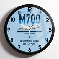 Thumbnail for Piper M700 Fury design on light blue framed wall clock