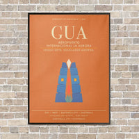 Thumbnail for Aeropuerto Internacional La Aurora GUA - Canvas Framed - Orange