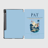 Thumbnail for Jay Prakash Narayan International Airport (PAT) design on light blue samsung tablet tablet case