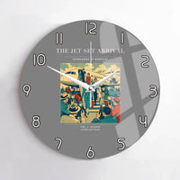 Thumbnail for VINTAGE G4121 - The Jet Set Arrival - Designed Wall Clocks design on gray no-frame