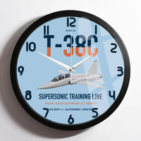 Thumbnail for T-38C Talon design on light blue framed wall clock