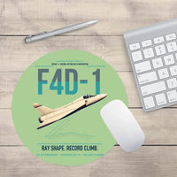 Thumbnail for F4D-1 Skyray design on light green round mouse pad