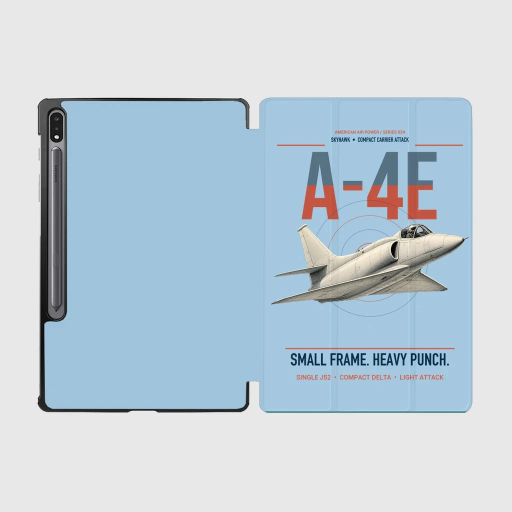 A-4E Skyhawk design on light blue samsung tablet tablet case