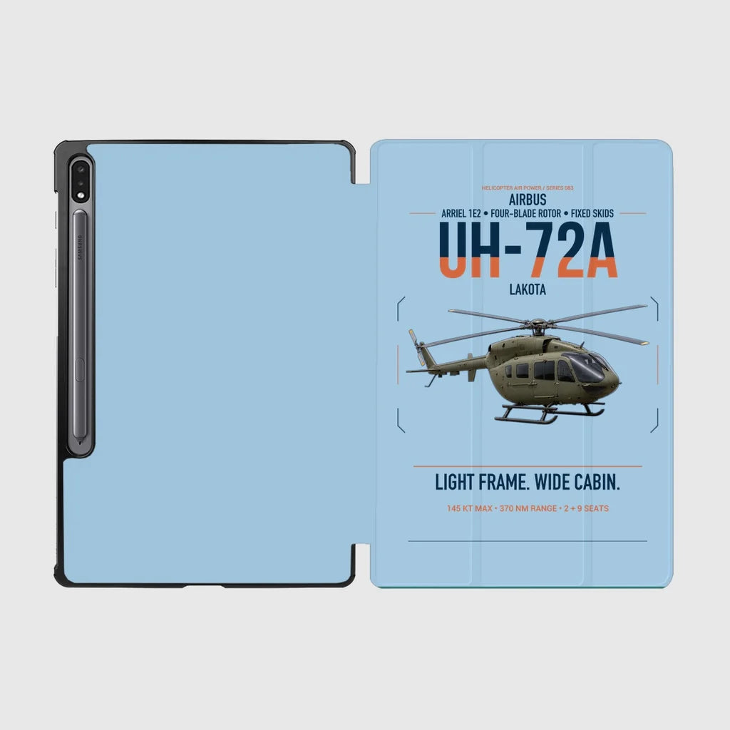 Airbus UH-72A Lakota design on light blue samsung tablet tablet case