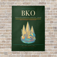 Thumbnail for Modibo Keita International Airport BKO — Bamako vertical canvas print - no frame - dark green background