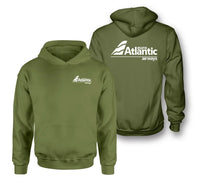 Thumbnail for EuroAtlantic Airways logo on green army double side hoodie