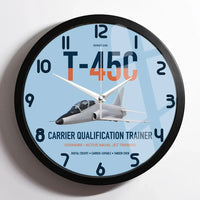 Thumbnail for T-45C Goshawk design on light blue framed wall clock