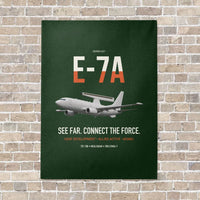 Thumbnail for E-7A Wedgetail vertical canvas print - no frame - dark green background