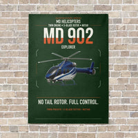 Thumbnail for MD Helicopters MD 902 Explorer vertical canvas print - no frame - dark green background