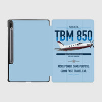 Thumbnail for Socata TBM 850 design on light blue samsung tablet tablet case