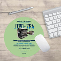 Thumbnail for JT9D-7R4 design on light green round mouse pad
