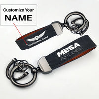 Thumbnail for Mesa Airlines Horseshoe Buckle key chain, Black + Name