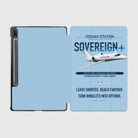 Thumbnail for Cessna Citation Sovereign+ design on light blue samsung tablet tablet case