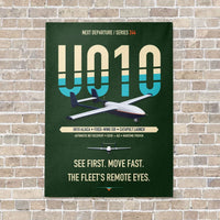 Thumbnail for Airbus U010 Aliaca Fixed-wing vertical canvas print - no frame - dark green background