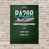 Thumbnail for Piper PA-28R Arrow III vertical canvas print - no frame - dark green background