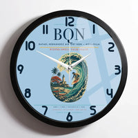 Thumbnail for Rafael Hernández Airport (BQN) design on light blue framed wall clock