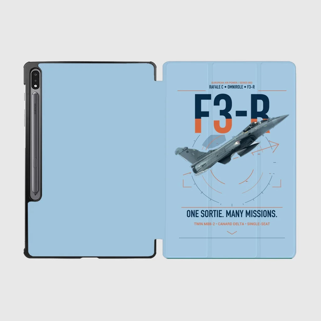 Dassault Rafale C — F3-R standard design on light blue samsung tablet tablet case