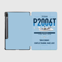 Thumbnail for Tecnam P2006T design on light blue samsung tablet tablet case