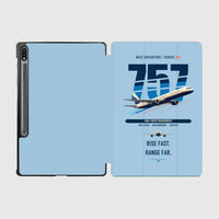 Thumbnail for Boeing 757-200 design on light blue samsung tablet tablet case