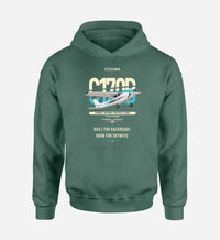 Thumbnail for Cessna 170B design on green double-side hoodie, single-side print