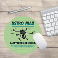 Thumbnail for Freefly Astro Max design on light green round mouse pad