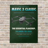 Thumbnail for DJI Mavic 3 Classic vertical canvas print - no frame - dark green background
