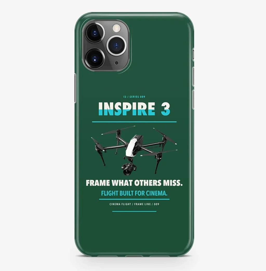 DJI Inspire 3 Case ProMax design on dark green iphone case promax