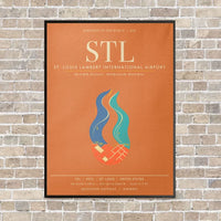 Thumbnail for St. Louis Lambert International Airport STL - Canvas Framed - Orange