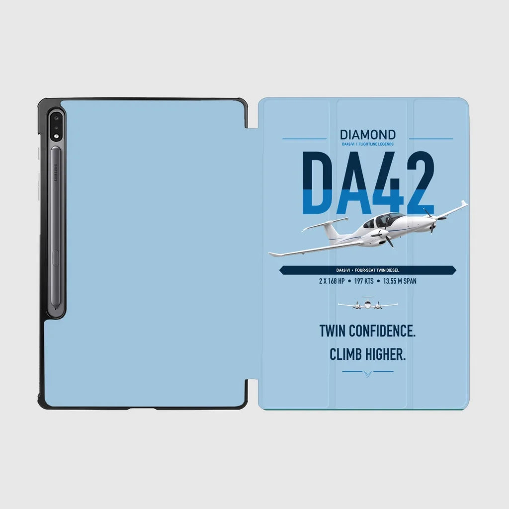 Diamond DA42-VI design on light blue samsung tablet tablet case
